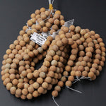 Natural Wooden Jasper Matte 6mm 8mm 10mm Round Beads Yellow Brown Earthy Natural Picture Landscape Brown Jasper 16" Strand