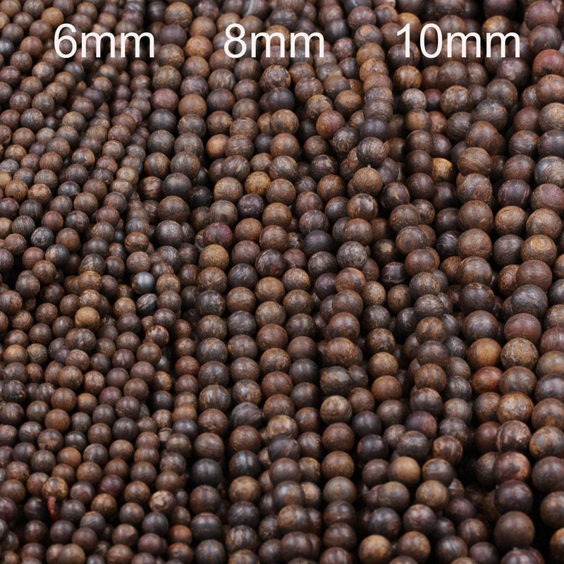 Natural Bronzite Beads Matte 6mm Round Matte 8mm Round Matte 10mm Round High Quality A Quality Excellent Quality Full 16" Brown Stone Strand