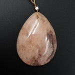 Natural Morganite Pendant Pink Beryl Aquamarine Pendant Drilled Teardrop Pendant P1223