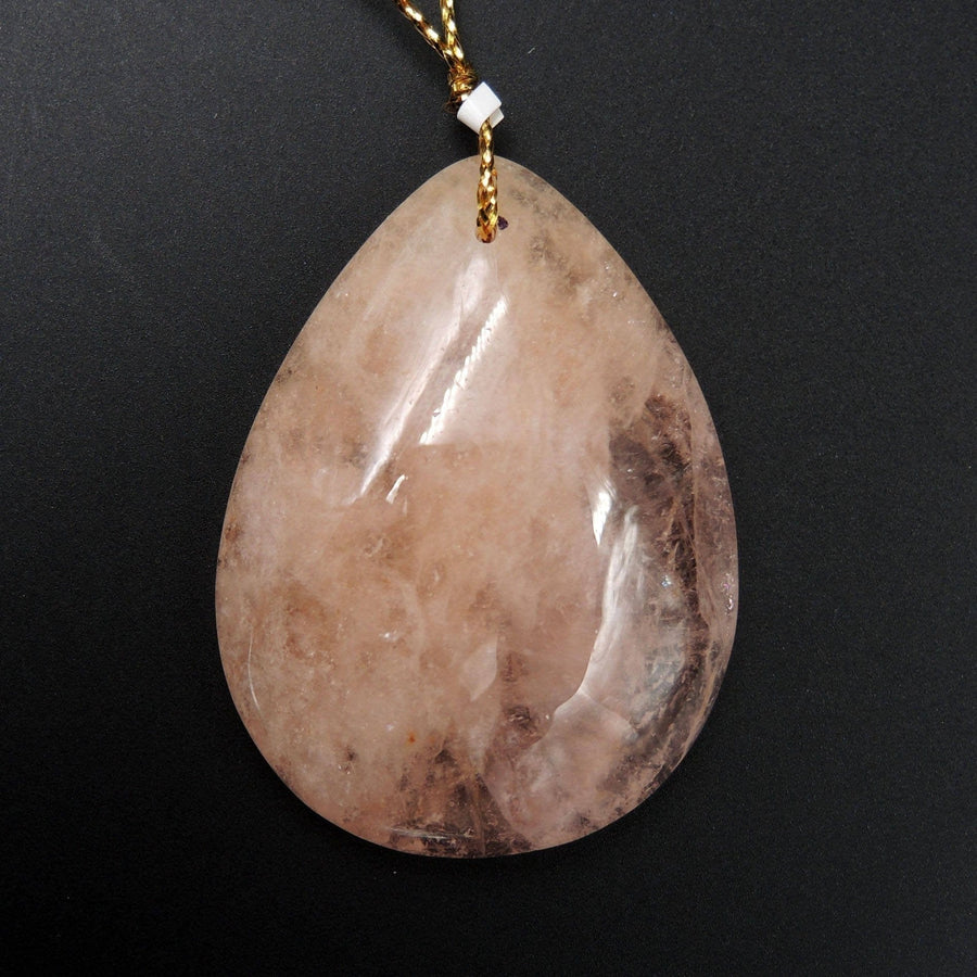 Natural Morganite Pendant Pink Beryl Aquamarine Pendant Drilled Teardrop Pendant P1223