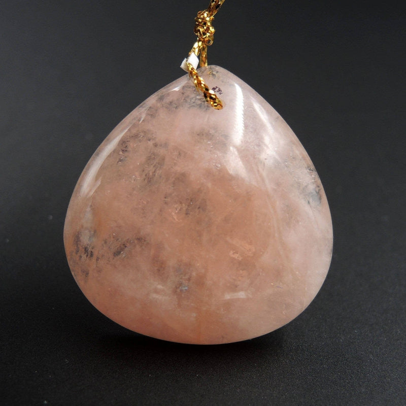 Natural Morganite Pendant Pink Beryl Aquamarine Pendant Drilled Teardrop Pendant P1224