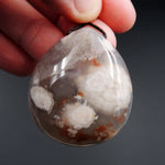 Natural Cherry Blossom Agate Pendant Side Drilled Teardrop Pendant P1198