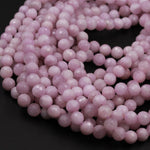 AAA Micro Faceted Natural Kunzite Beads 8mm 10mm Faceted Violet Purple Pink Round Laser Diamond Cut Gemstone 16" Strand