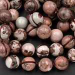Carved Picture Jasper Beads 12mm Etched Lines Natural Multi-color Artistic Stone 16" Strand