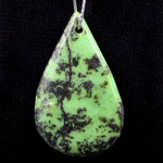 Natural African Green Chrysoprase Pendant Teardrop Shape Drilled Bead Pendant Sale