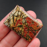 Red Creek Jasper Cherry Creek Jasper Multicolor Picasso Jasper Undrilled Rectangle Natural Stone Cabochon Cab C168