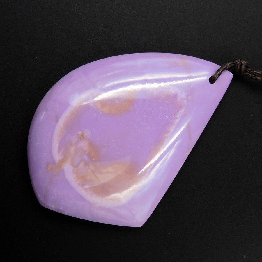 Natural Phosphosiderite Pendant Drilled Designer Lilac Purple Gemstone Pendant Hand Cut Cabochon Cab Freeform Irregular Pendant Bead P1672