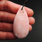 Peruvian Pink Opal Pendant Teardrop Pendant Cabochon Cab Drilled Natural Stone Bead Pendant P1656