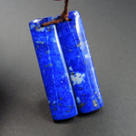 Natural Lapis Earring Pair With Pyrite Rectangle Cabochon Cab Pair Drilled Matched Earrings Bead Pair E2156