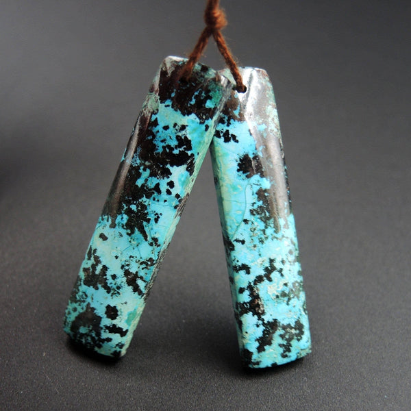 Natural Shattuckite Earring Pair Cabochon Cab Pair Drilled Matched Earrings Bead Pair Natural Stone E1023