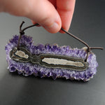 Amethyst Stalactite Flower Pendant Drilled Stalactite Slice Freeform Irregular Natural Stone Pendant P1629
