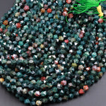 Diamond Star Cut Natural Bloodstone 8mm Beads Superior A Grade Geometric Cut Faceted 8mm Real Genuine Bloodstone Nugget Beads 16" Strand