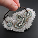 2 Hole Pendant Amethyst Stalactite Flower Pendant Drilled Stalactite Slice Freeform Irregular Natural Gemstone Pendant Bead P1608