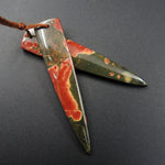 Natural Red Creek Jasper Earring Pair Cabochon Cab Pair Drilled Dagger Matched Earrings Bead Pair E2020