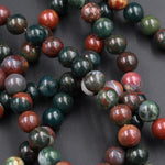 Natural Bloodstone 8mm Round Beads Smooth Plain Polished Round Beads 16" Strand