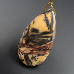 Natural Utah Black Feather Jasper Pendant Side Drilled Triangle Pendant Focal Bead Natural American Jasper Pendant P1482