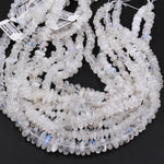 Flashy Blue Fire~ Natural Rainbow Moonstone Beads Unique Cut Irregular Freeform Nuggets Petal Long Oval Chip Thick Beads 16" Strand