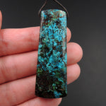 Parrot Wing Chrysocolla Pendant Sill Drilled Natural Chrysocolla Stone From Mexico Trapezoid Pendant Bead One of a Kind Pendant P1439
