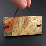 Red Creek Jasper Pendant Cherry Creek Jasper Pendant Multicolor Picasso Jasper Natural Stone Pendant Two Hole Drilled Pendant P1416