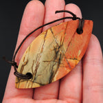 Red Creek Jasper Pendant Cherry Creek Jasper Pendant Multicolor Picasso Jasper Natural Stone Pendant Two Hole Drilled Pendant P1425
