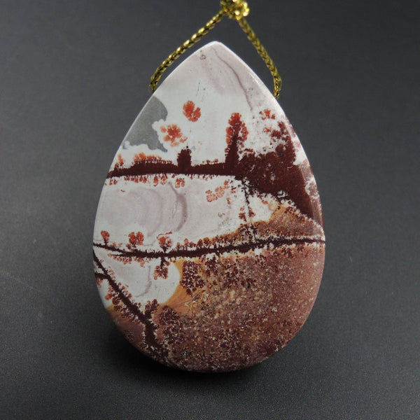 Sonora Dendritic Rhyolite Pendant Side Drilled Teardrop Pendant Mexican Sonoran Dendritic Rhyolite Natural Stone Focal Bead P1401