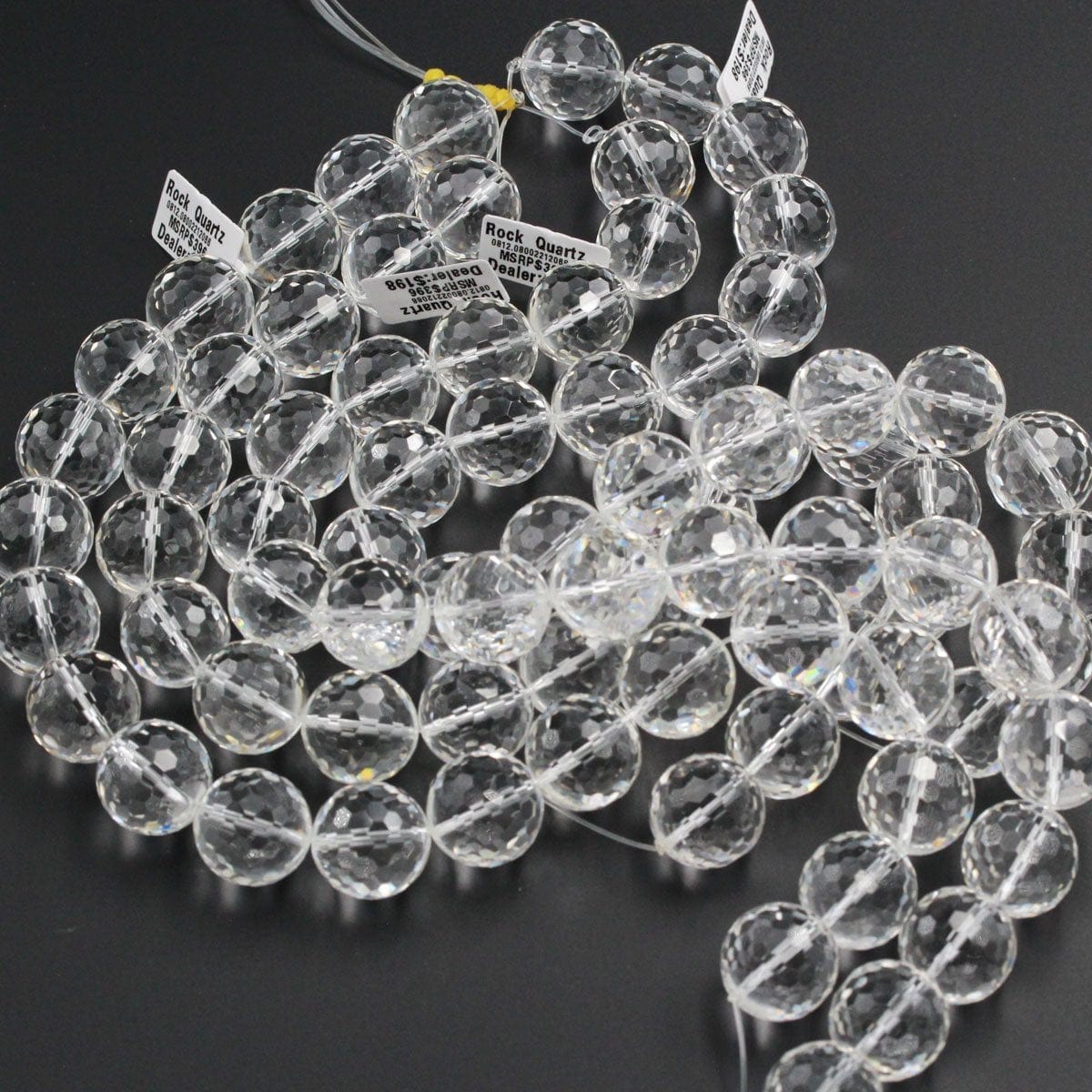 Real Genuine Natural Rock Crystal Quartz Faceted 20mm Round Smooth Hig ...