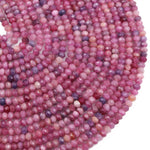 Real Genuine Natural Ruby Gemstone Faceted Rondelle 6mm Beads Laser Diamond Cut Micro Faceted Red Pink Gemstone 16" Strand