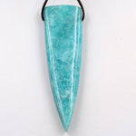 Side Drilled Russian Amazonite Dagger Pendant Long Triangle Focal Bead Natural Sea Aqua Blue Green Gemstone