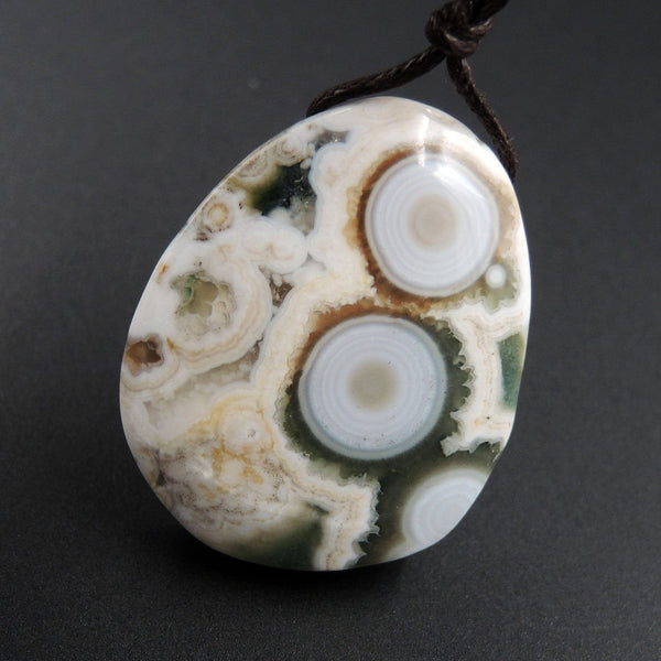 Ocean Jasper Pendant Natural Ocean Jasper Pendant Pink Orange White Grey Beige Black Side Drilled Pendant P1378