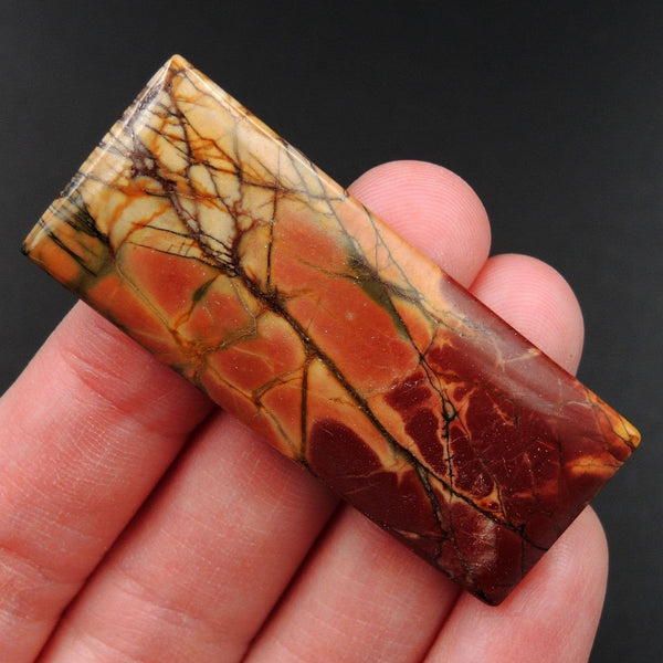 Red Creek Jasper Cherry Creek Jasper Multicolor Picasso Jasper Undrilled Rectangle Natural Stone Cabochon Cab C243