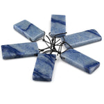 Natural Blue Aventurine Pendant Top Side Drilled Long Rectangle Pendant Bead Natural Gemstone Pendant