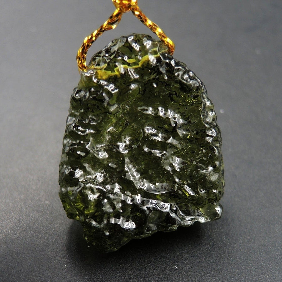 Genuine Moldavite Pendant Side Drilled Real Natural Green Moldavite Green Tektite Freeform Gemstone Focal Bead  Pendant P1937