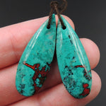 Sonora Sunrise Cuprite Teardrop Cabochon Cab Pair Drilled Gemstone Pair Matched Earrings Bead Pair Natural Stone E3009
