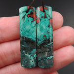 Sonora Sunrise Cuprite Rectangle Cabochon Cab Pair Drilled Gemstone Pair Matched Earrings Bead Pair Natural Stone E2988