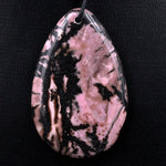 Natural Pink Rhodolite Pendant Teardrop Shape Pendant Top Drilled Bead