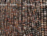 Dinosaur Coprolite Beads Dinosaur Dung Beads 4mm Round 6mm Round 8mm Round 10mm Round Beads Organic Fossilized Poop  16" Strand
