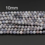 Matte Natural Iolite Round Beads 4mm 6mm 8mm 10mm 12mm 14mm Real Genuine Iolite Gemstone 16" Strand