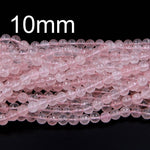 A Grade Extra Gemmy Natural Pink Rose Quartz Faceted Round Beads 4mm 6mm 8mm 10mm Round Beads Strand