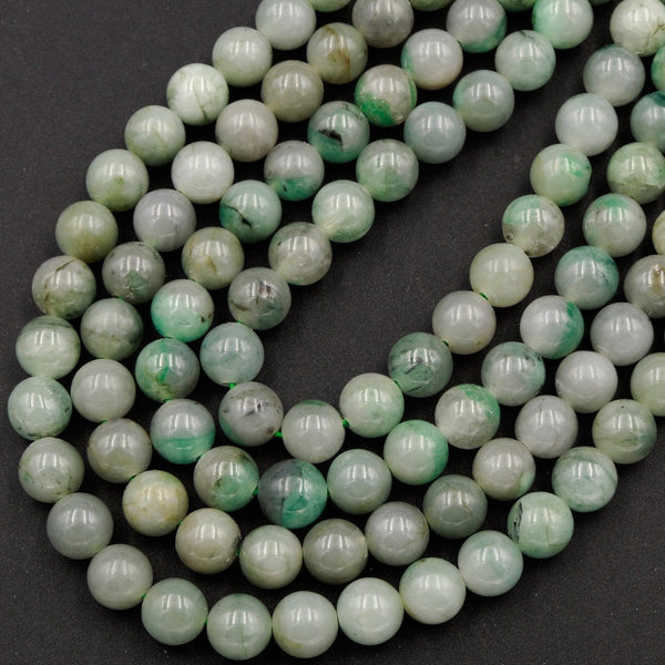 Emerald 6mm Round Beads Real Genuine 100% Natural Green Emerald Gemstone May Birthstone 16" Strand