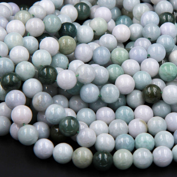 Natural Burmese Burma Jade Beads 12mm Round Soft Green Real Genuine Jade Large Round Gemstone 16" Strand
