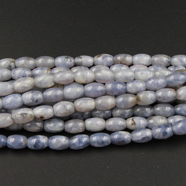 Natural Iolite Beads 9mm Drum Beads Barrel Tube Rice Beads Full 16" Strand