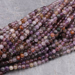 Rare Natural Auralite 23 Cacoxenite Gemstone 4mm Round Beads Powerful Healing Gemstone World’s Oldest Crystal 16" Strand