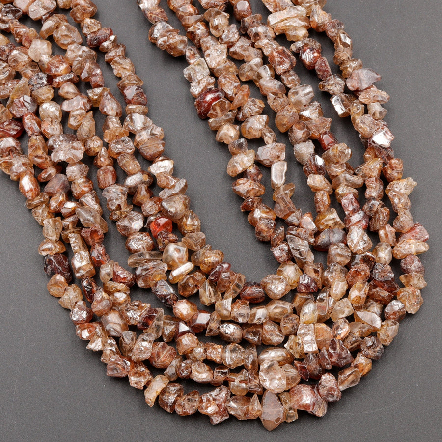 Natural Raw Unpolished Zircon Freeform Nuggets Rough Nuggets Beads 16" Strand