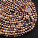 Mystic Mookaite Faceted 6mm 8mm 10mm Round Beads Plated Silverite AB Coated Natural Gemstone 16" Strand