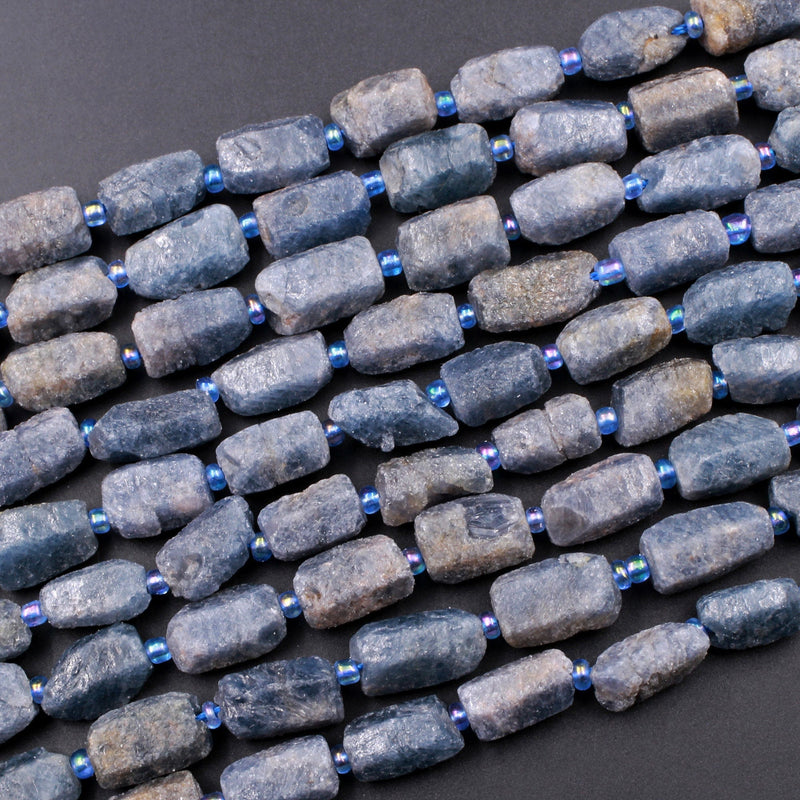 Raw hot sale sapphire beads