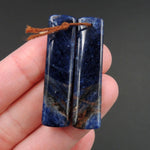 Natural African Orange Sodalite Rectangle Cabochon Cab Pair Drilled Matched Earrings Bead Pair Natural Stone E2282