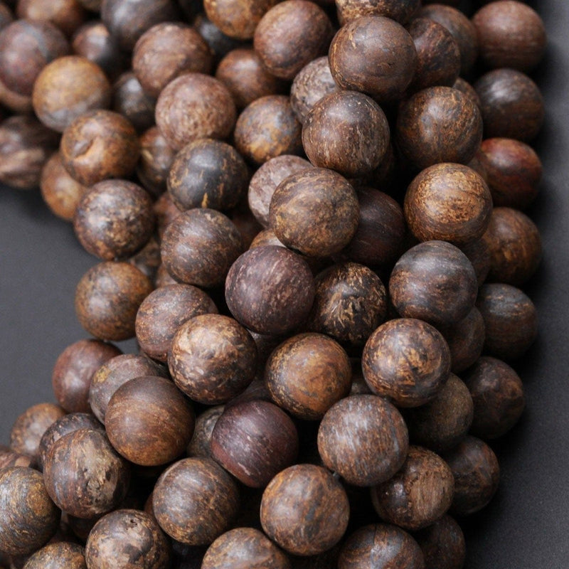 Natural Bronzite Beads Matte 6mm Round Matte 8mm Round Matte 10mm Round High Quality A Quality Excellent Quality Full 16" Brown Stone Strand