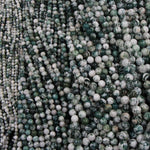 A Grade Natural Green Tree Agate 4mm 6mm 8mm 10mm Round Beads Organic 100% Natural Gemstone 16" Strand