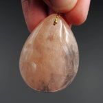 Natural Morganite Pendant Pink Beryl Aquamarine Pendant Drilled Teardrop Pendant P1223