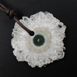 Amethyst Stalactite Flower Pendant Drilled Stalactite Slice Freeform Irregular Natural Stone Pendant P1767